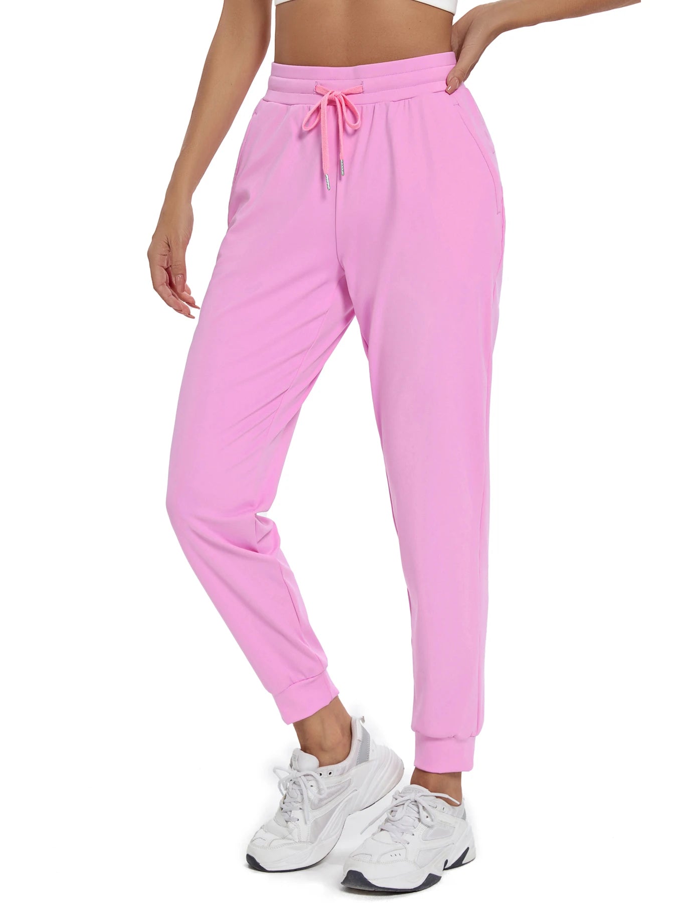 High-Waisted Joggers with Pockets