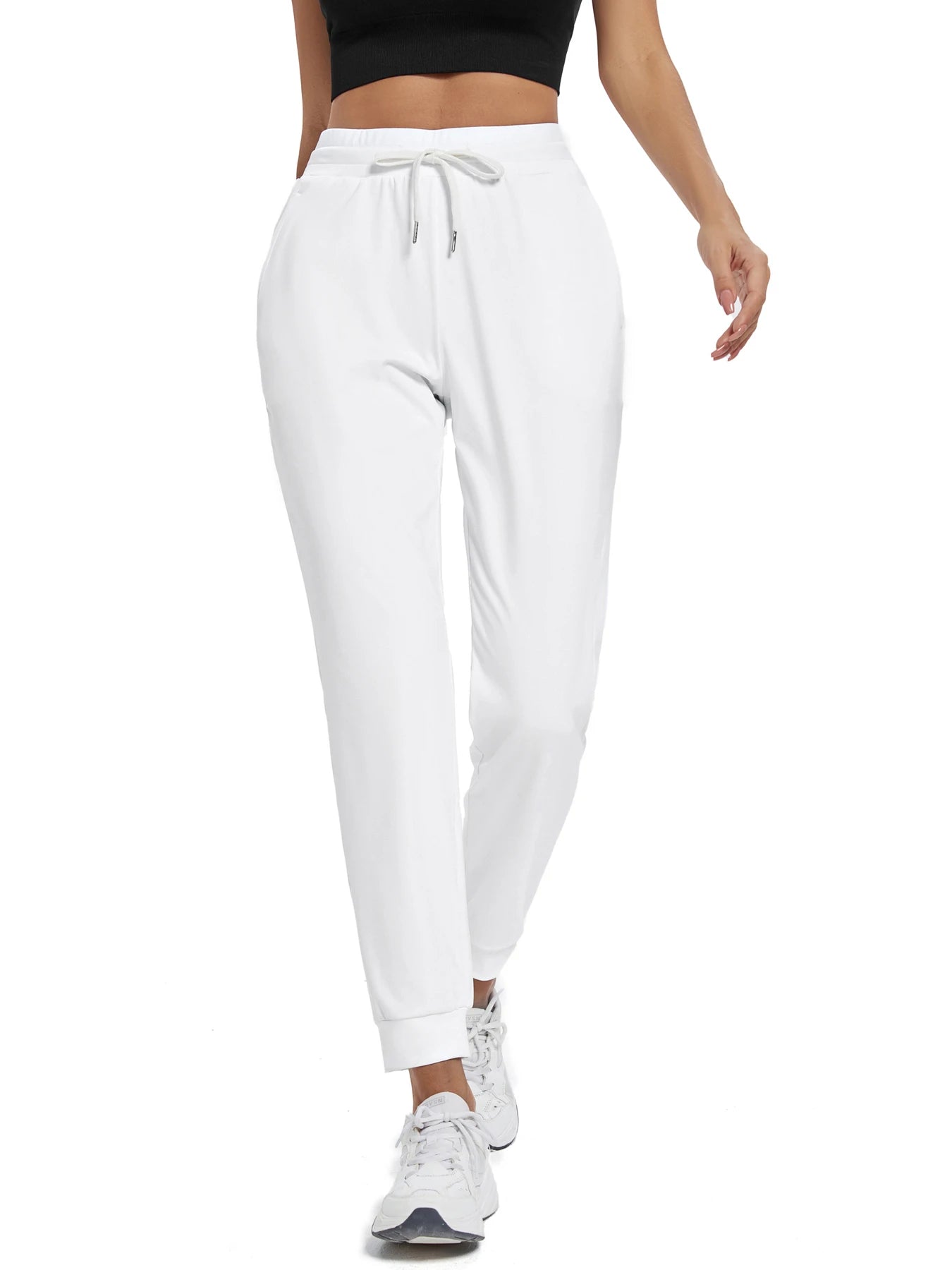 High-Waisted Joggers with Pockets