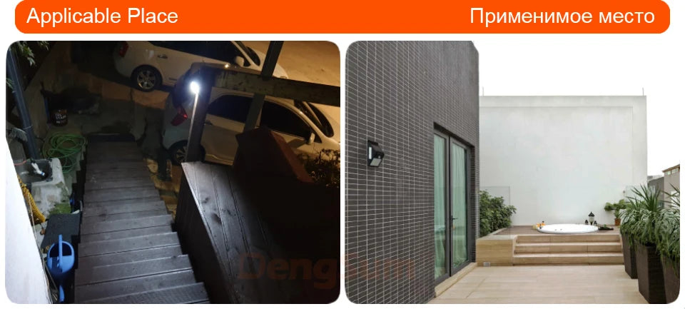 100 LED Solar Motion Sensor Wall Light