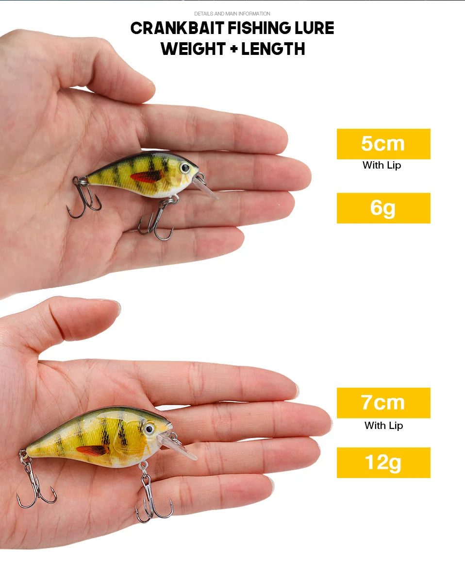 VTAVTA Crankbaits Fishing Lure 5cm/7cm Floating Wobblers