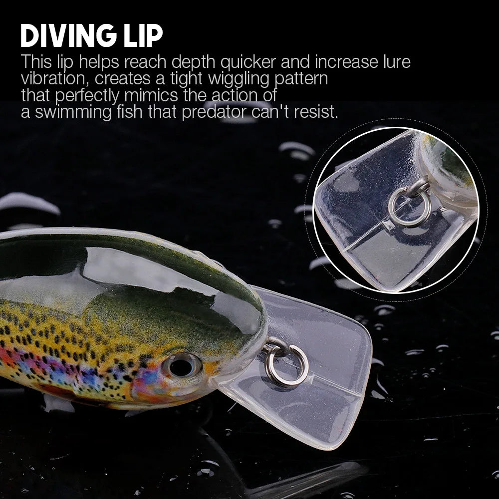 VTAVTA Crankbaits Fishing Lure 5cm/7cm Floating Wobblers