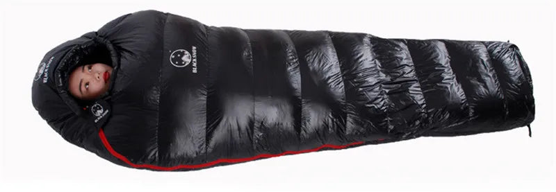 Very Warm White Goose Down Mummy Sleeping Bag