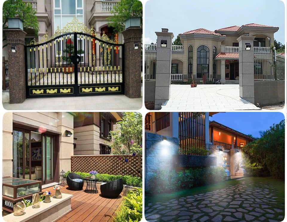 100 LED Solar Motion Sensor Wall Light