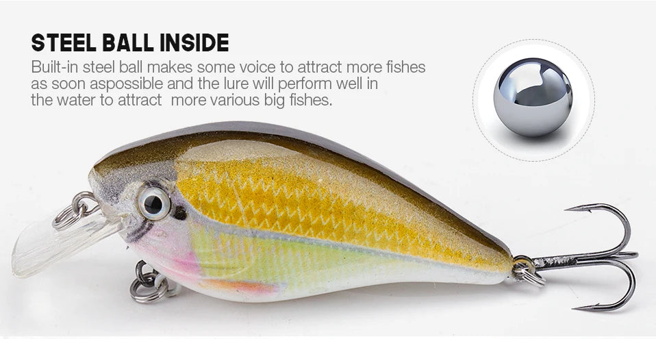 VTAVTA Crankbaits Fishing Lure 5cm/7cm Floating Wobblers
