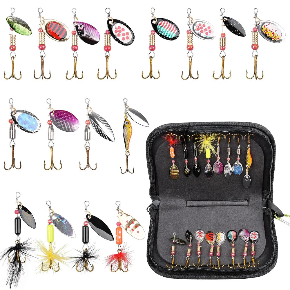 5/10/16Pcs Spinner Fishing Lures Set