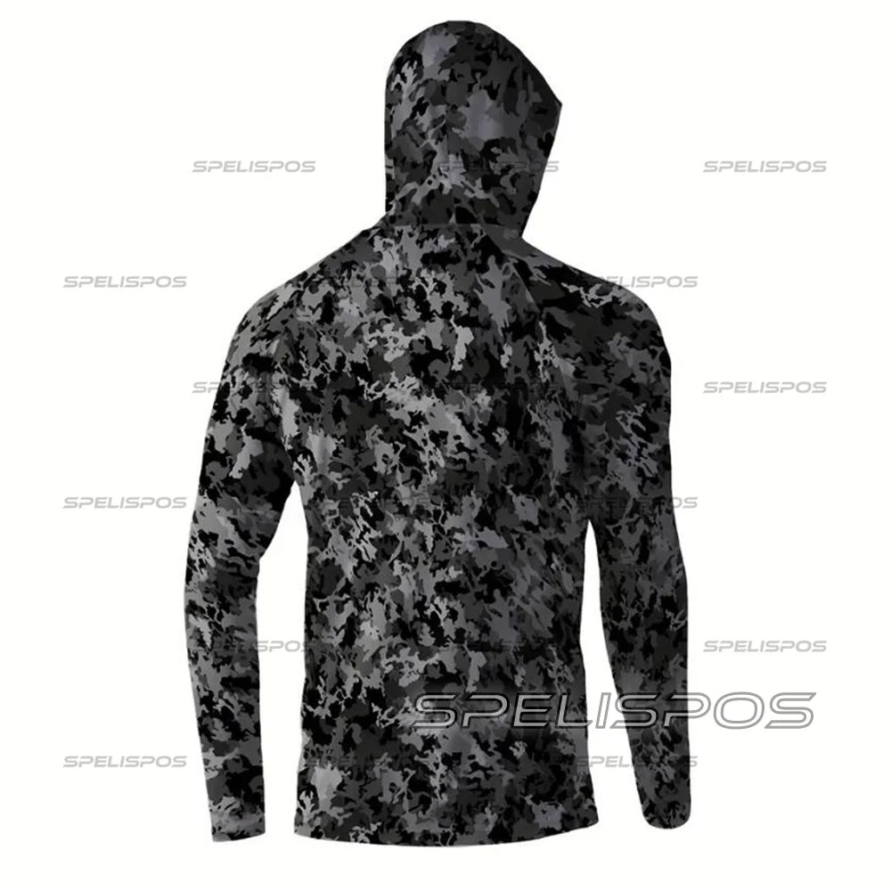 Camouflage Fishing Hoodie & Sailing Shirt for Sun Protection