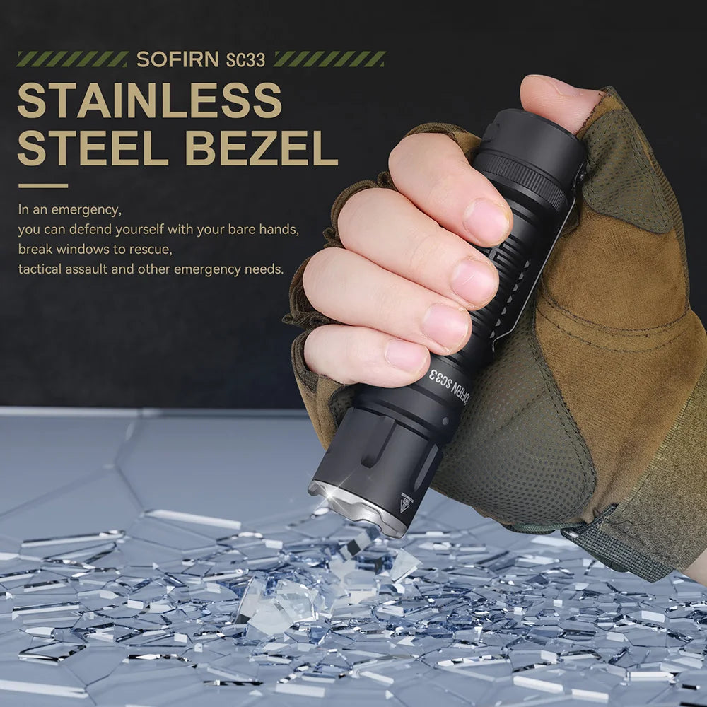 Sofirn SC33 Tactical Rechargeable Flashlight