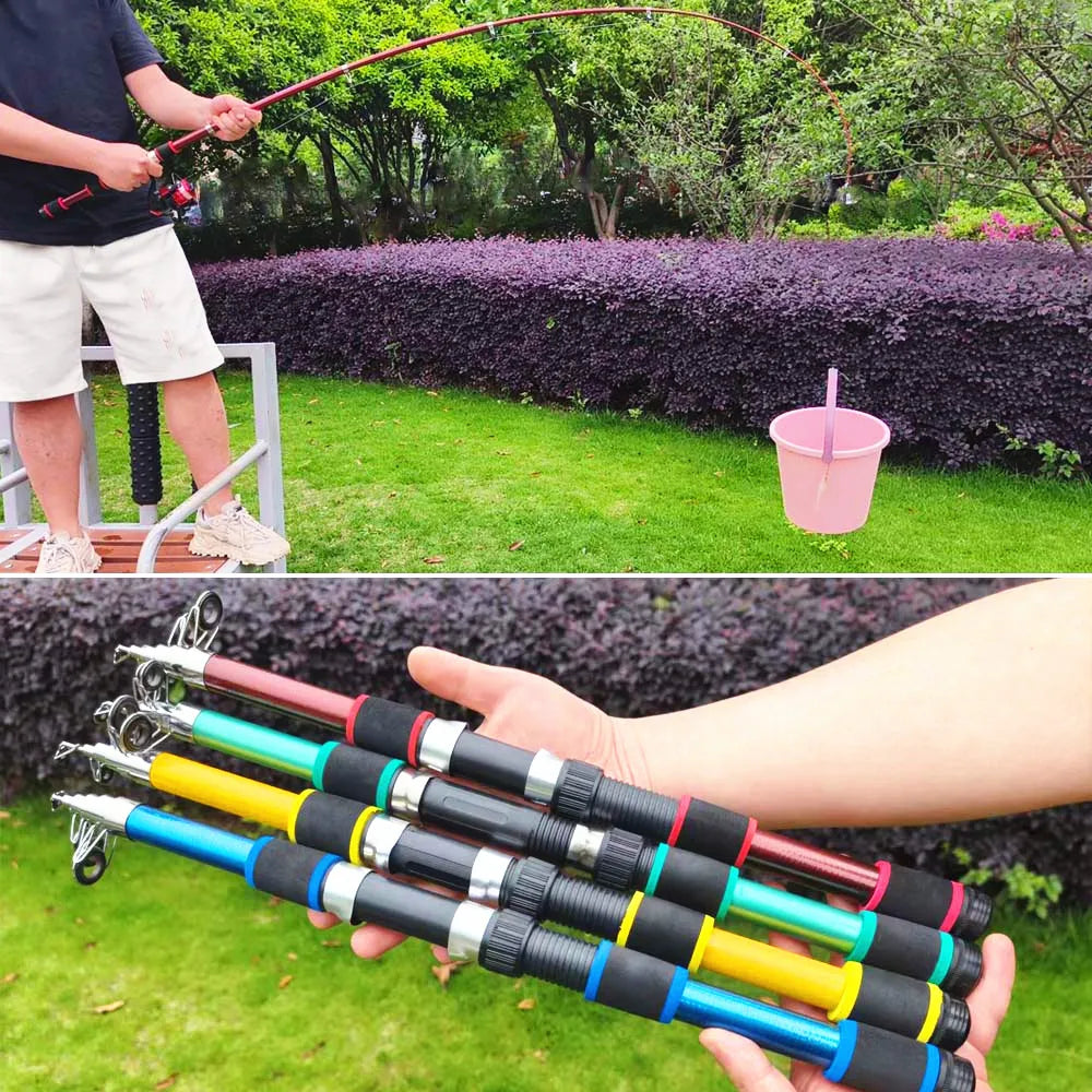 1.8m/2.1m Carbon Fiber Telescopic Fishing Rod