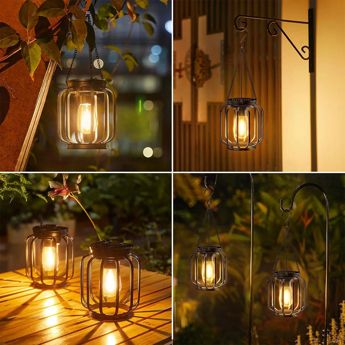 Solar Lantern LED Garden Light with Daylight Sensor