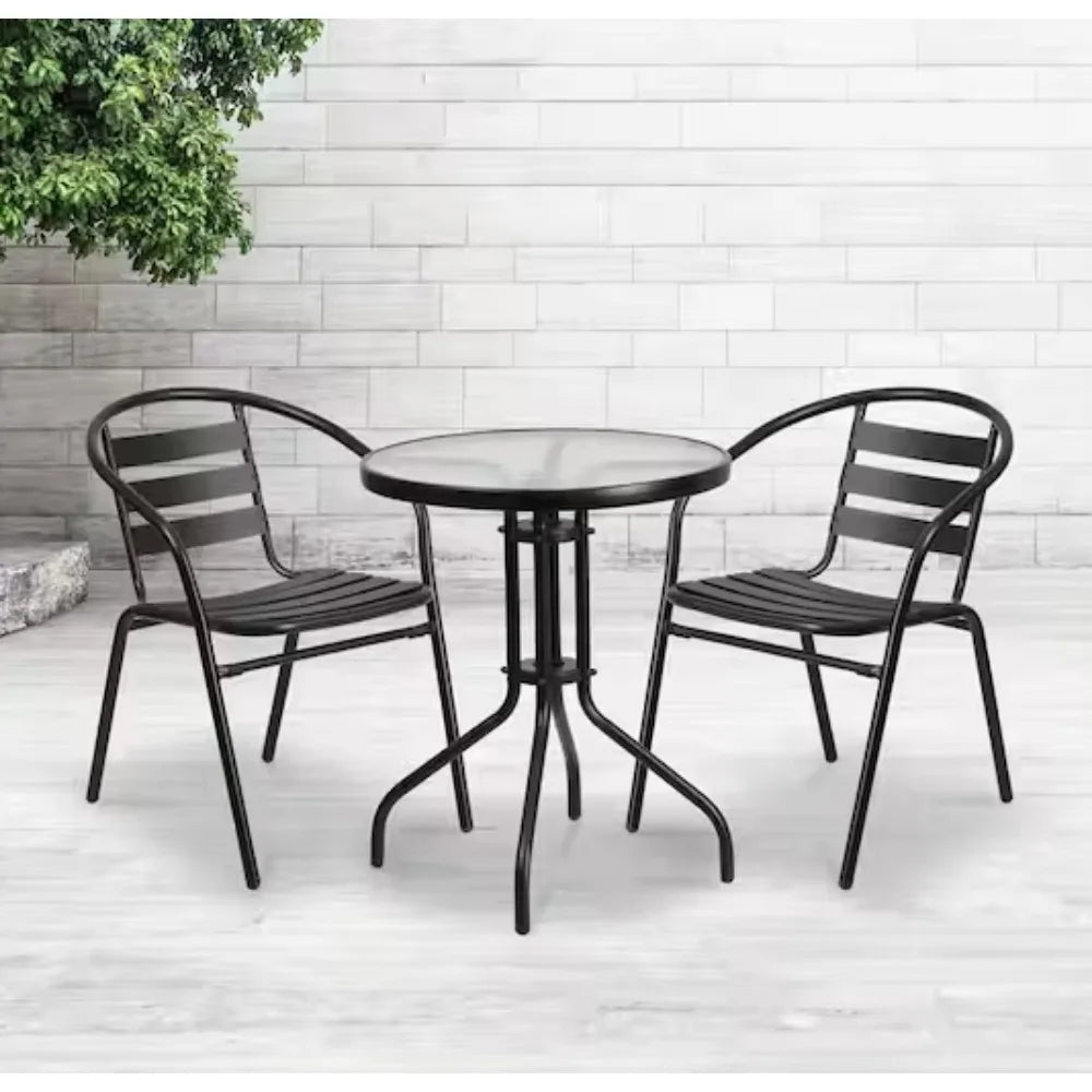 Aluminum Slat Back Outdoor Chairs