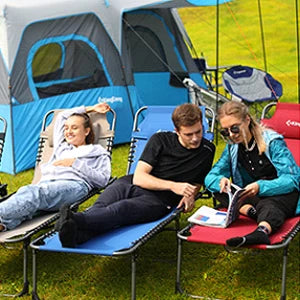 KingCamp Rollaway Folding Lounger with Pillow