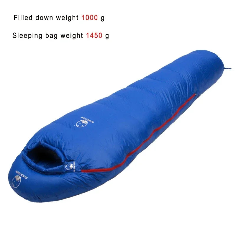 Very Warm White Goose Down Mummy Sleeping Bag