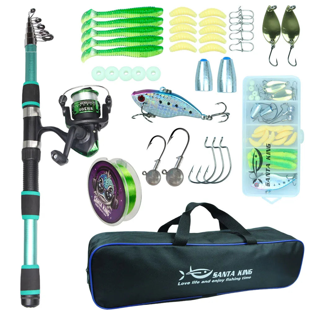 1.8m/2.1m Carbon Fiber Telescopic Fishing Rod