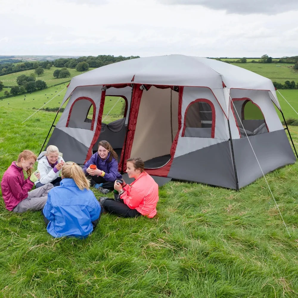 10-Person Family Camping Tent with 2-Room Divider