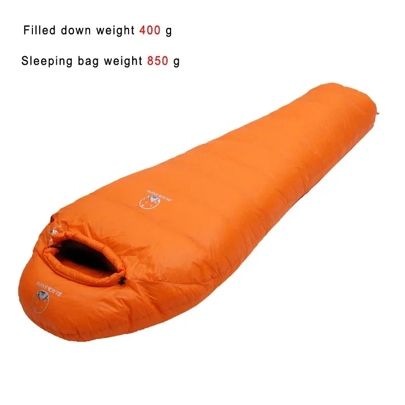 Very Warm White Goose Down Mummy Sleeping Bag