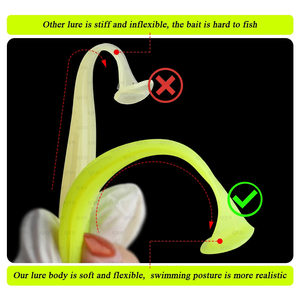 QXO Soft Worm Lures 10pcs Set