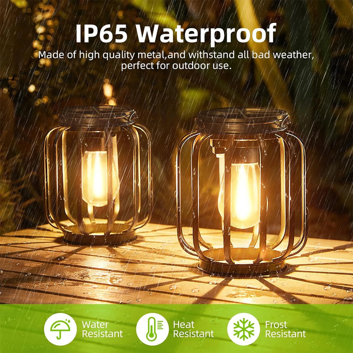 Solar Lantern LED Garden Light with Daylight Sensor