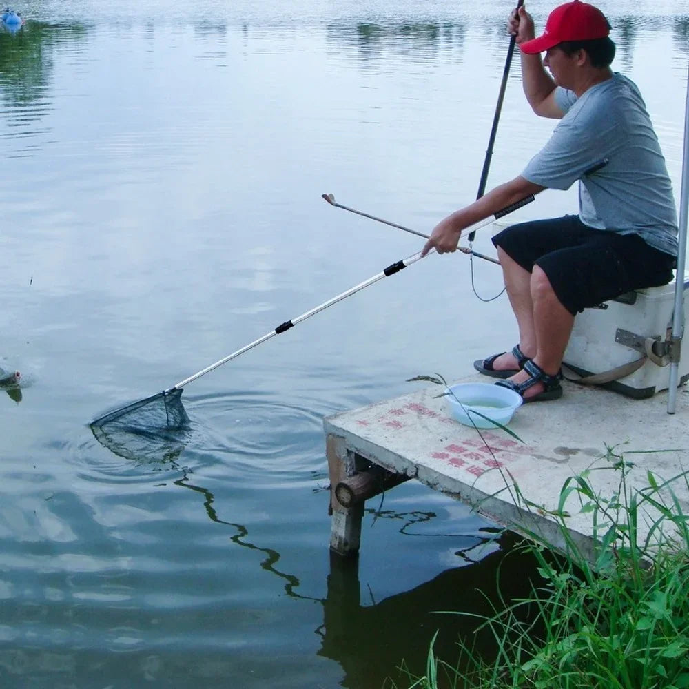 Telescopic Folding Fishing Landing Net with Aluminum Handle (190cm)