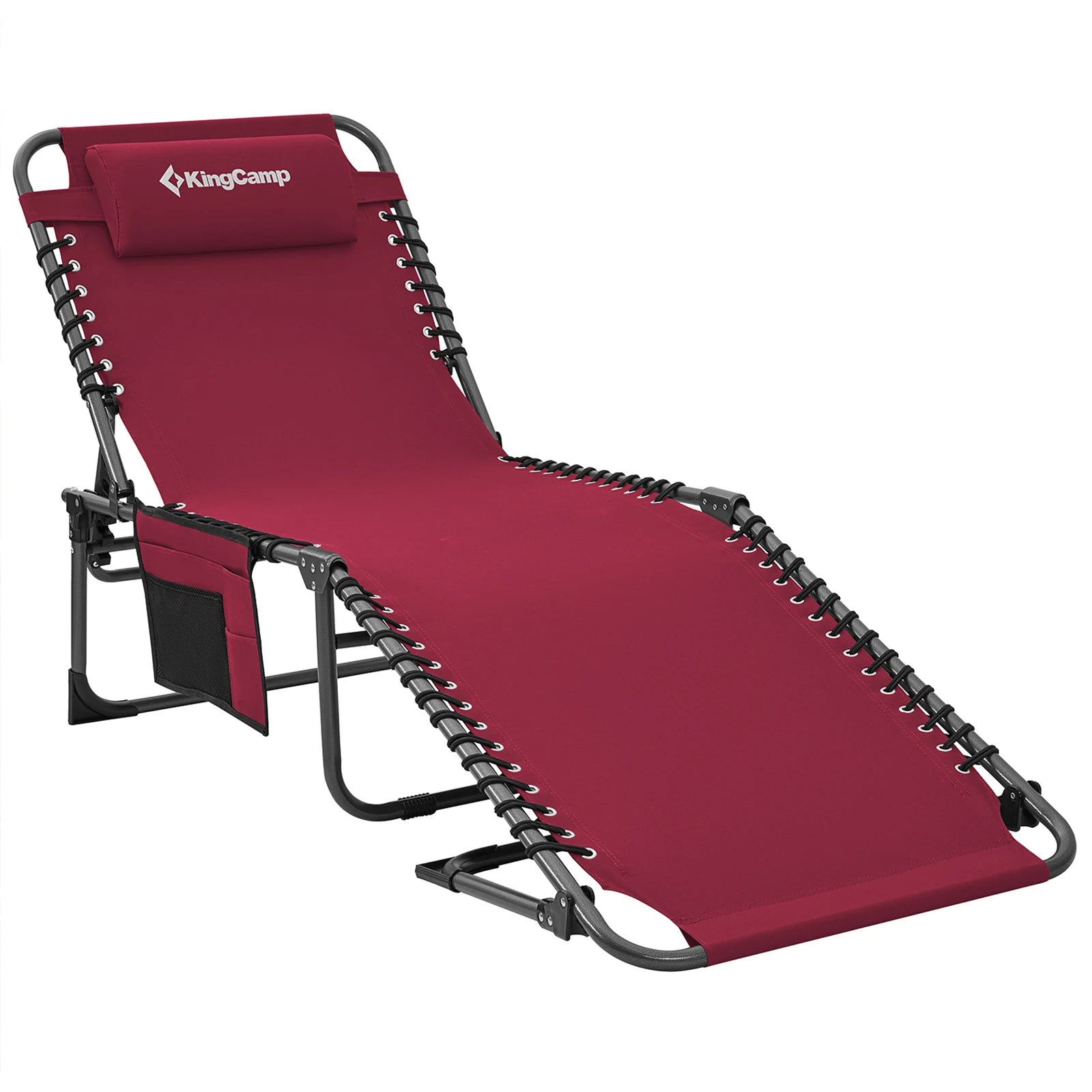 KingCamp Rollaway Folding Lounger with Pillow