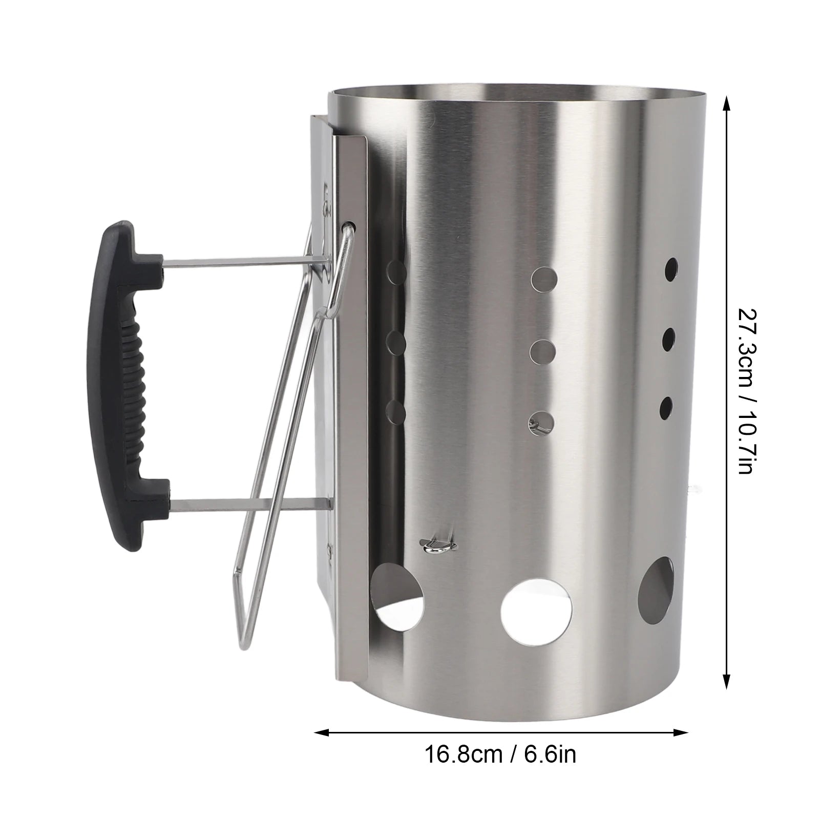 Stainless Steel Portable Chimney Starter for BBQ & Camping