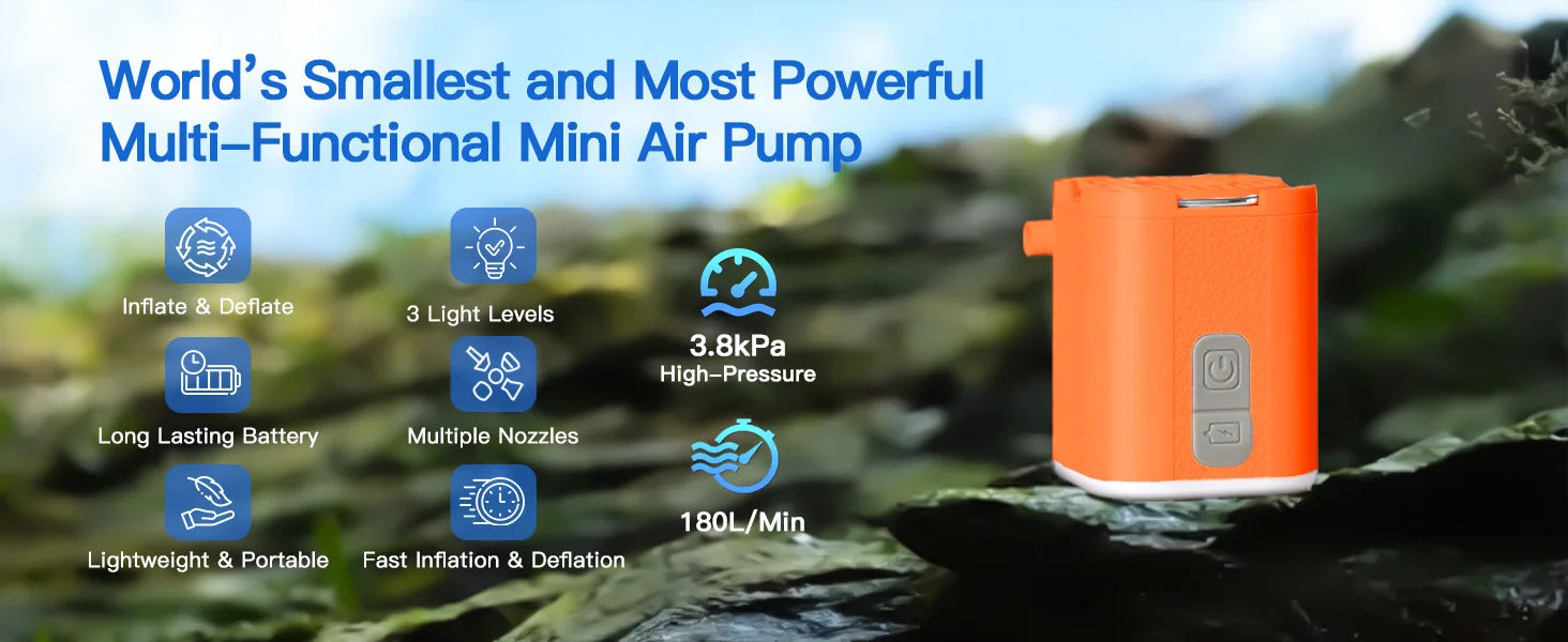 Aerogogo GIGA PUMP TINY 3-in-1 Mini Pump