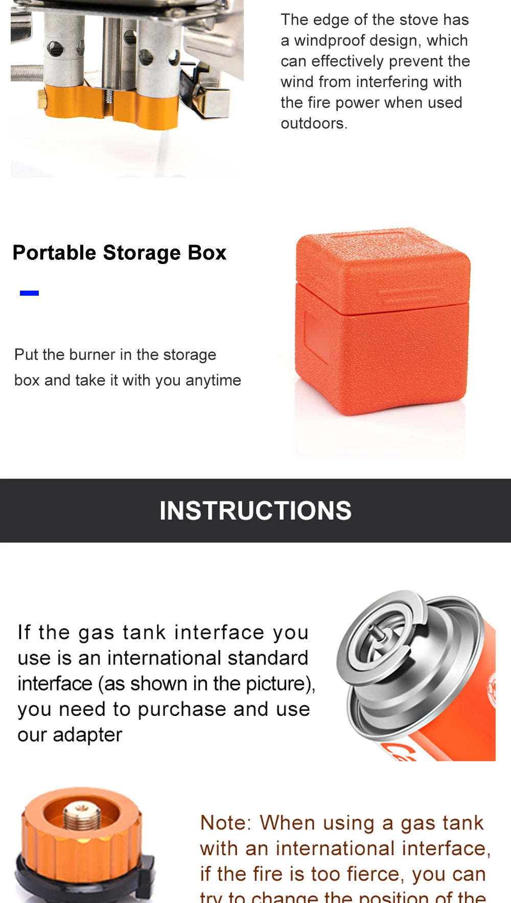 Widesea Camping Gas Stove 6800W