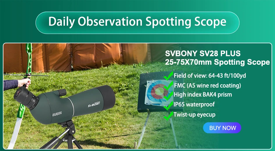 Svbony SV28 Plus Spotting Scope 50/60/70mm Zoom Telescope