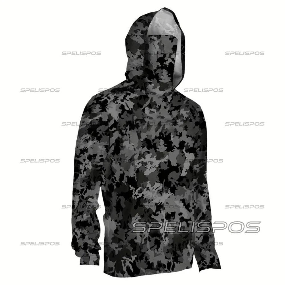 Camouflage Fishing Hoodie & Sailing Shirt for Sun Protection