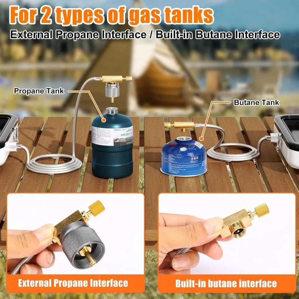 Portable 2-Burner Camping Stove Set (20,000 BTU)