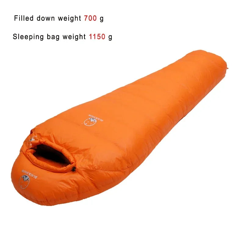 Very Warm White Goose Down Mummy Sleeping Bag