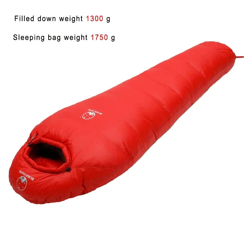 Very Warm White Goose Down Mummy Sleeping Bag