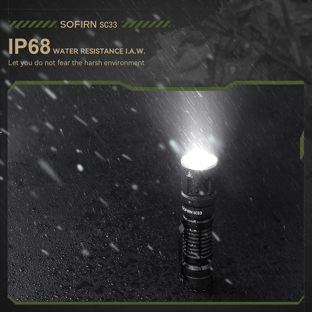 Sofirn SC33 Tactical Rechargeable Flashlight