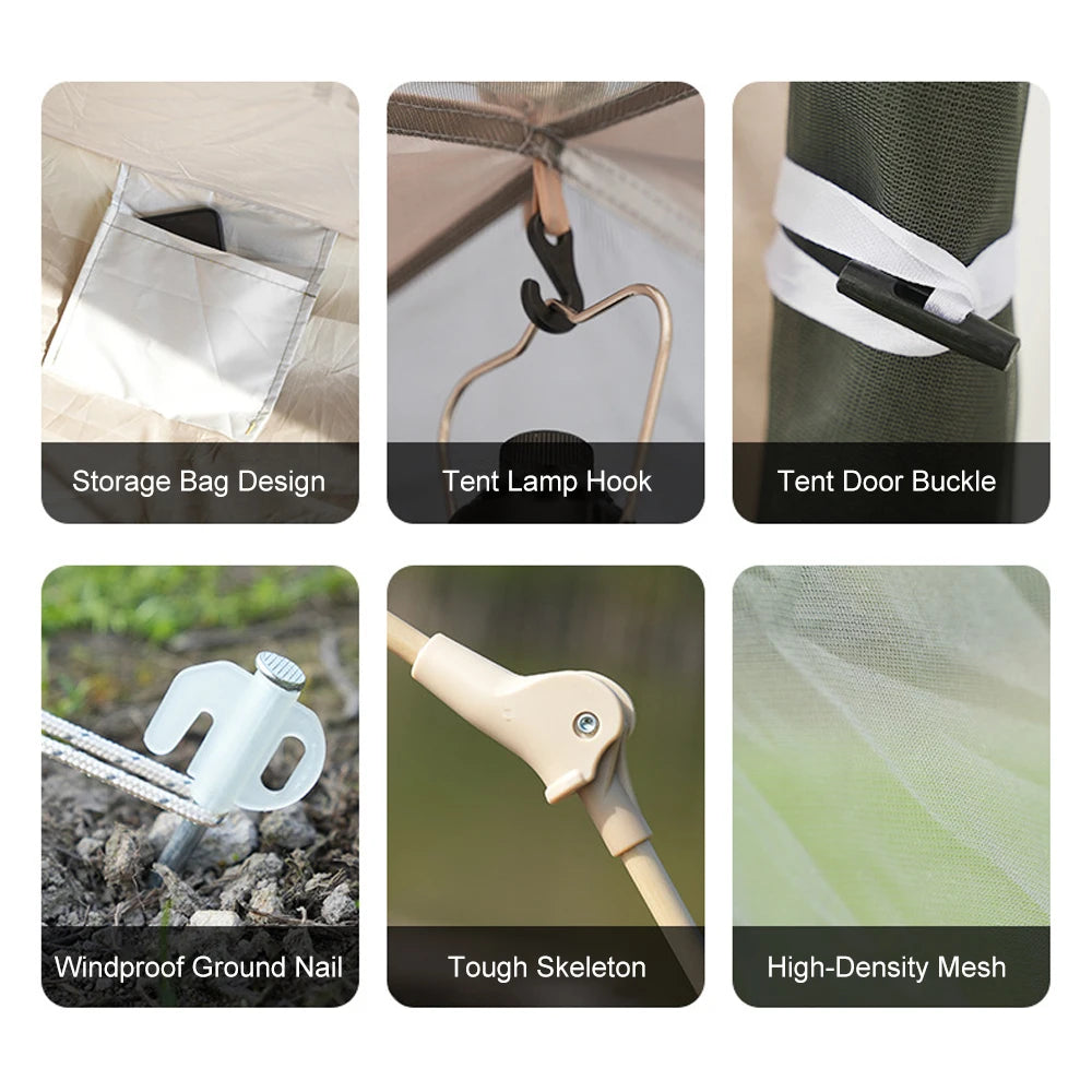 2-in-1 Pop-Up Waterproof Tent with Canopy