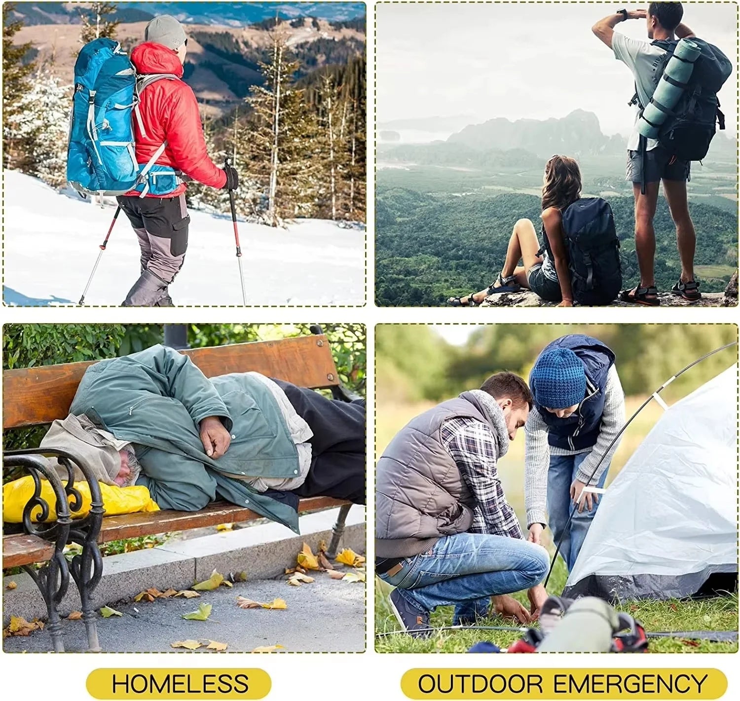 Outdoor Emergency Thermal Survival Blanket