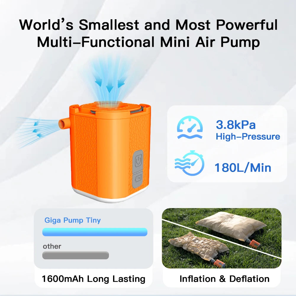 Aerogogo GIGA PUMP TINY 3-in-1 Mini Pump