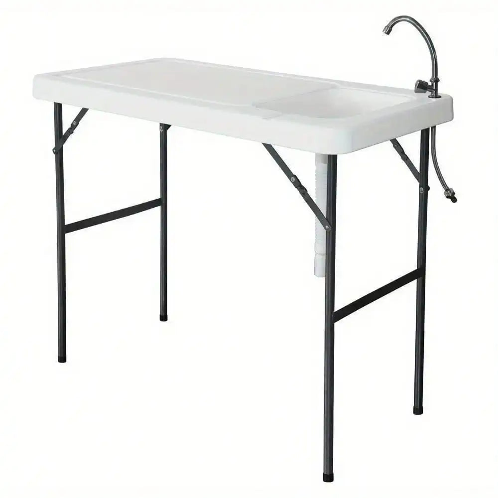 Folding Fish Cleaning Table with Sink & Faucet