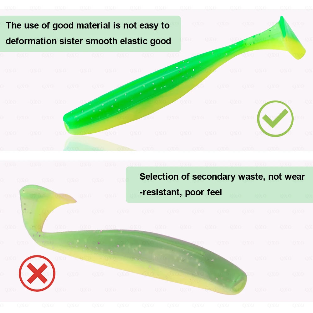 QXO Soft Worm Lures 10pcs Set