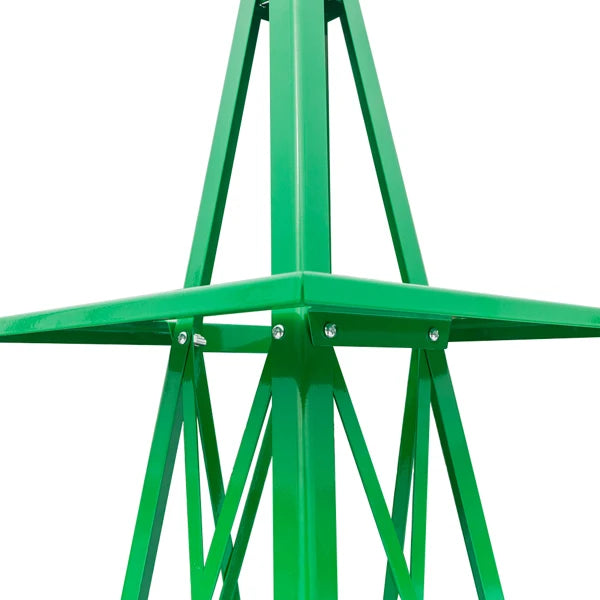 8FT Weather-Resistant Green Garden Windmill