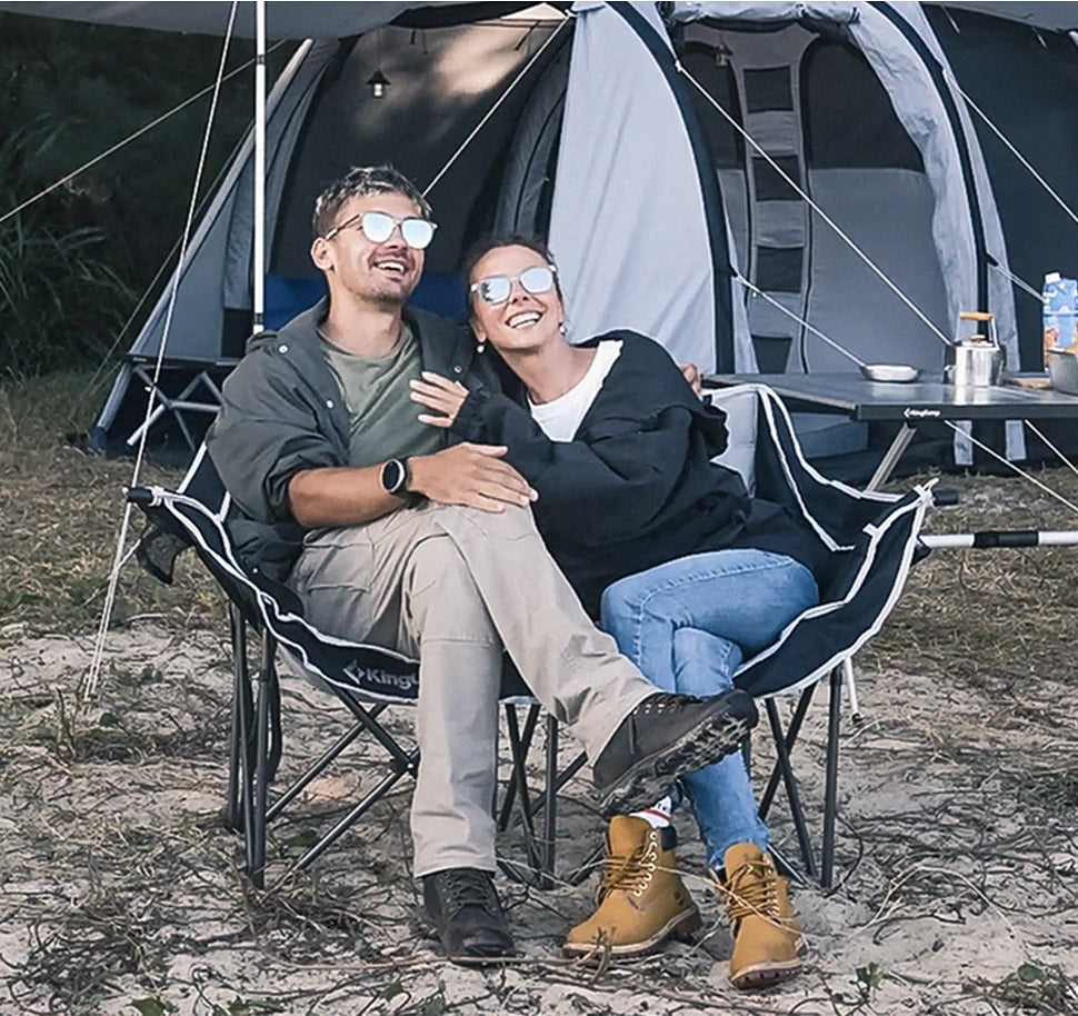 WESTTUNE Double Camping Loveseat with Cup Holders