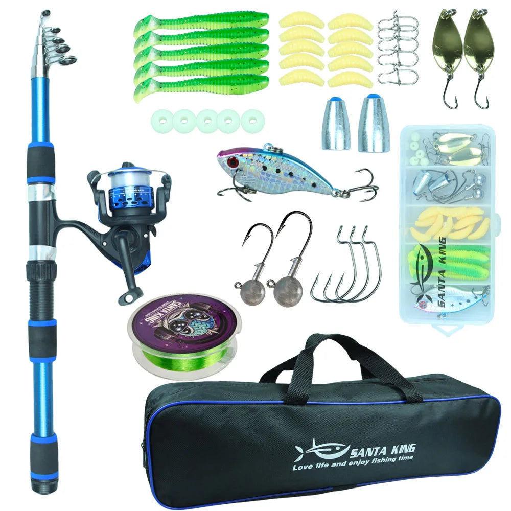1.8m/2.1m Carbon Fiber Telescopic Fishing Rod