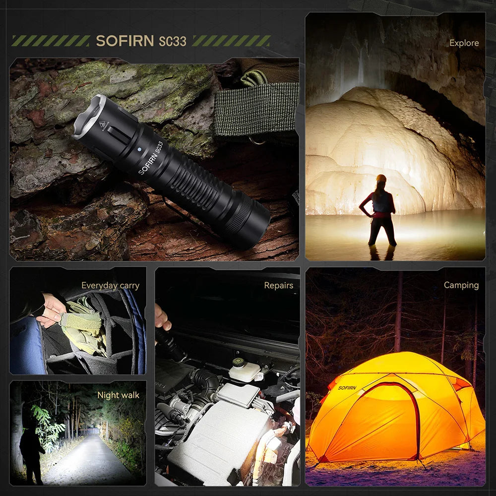 Sofirn SC33 Tactical Rechargeable Flashlight
