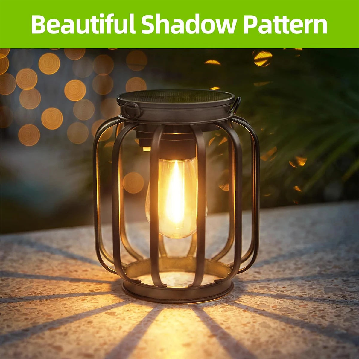 Solar Lantern LED Garden Light with Daylight Sensor
