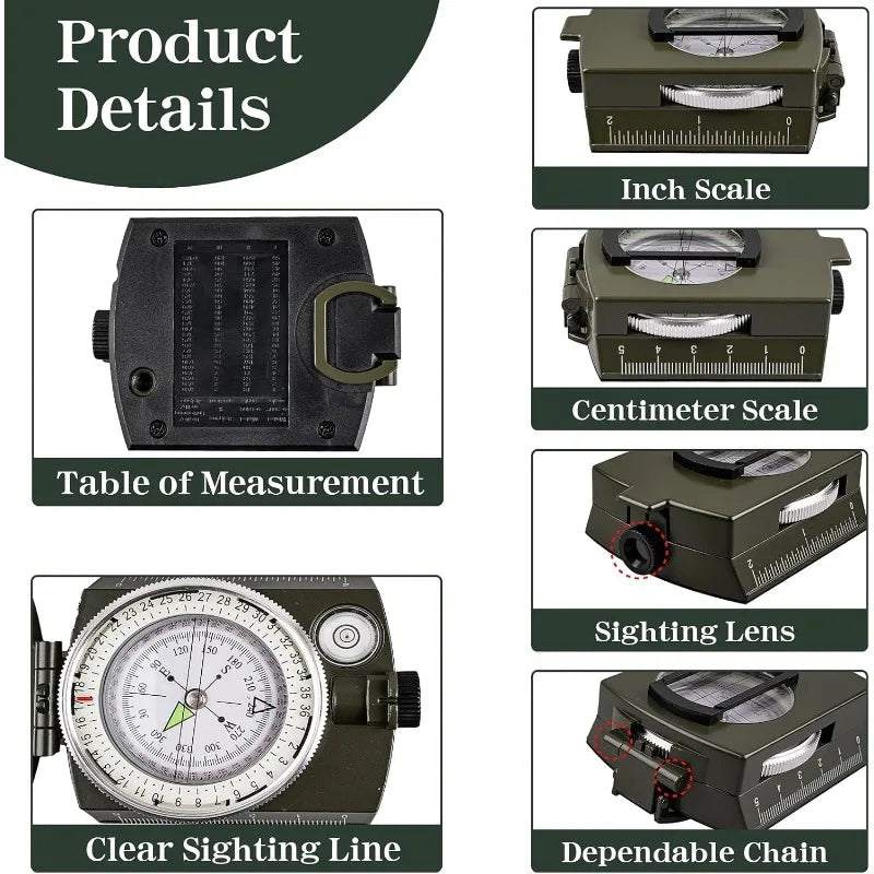 Pocket Tactical Survival Compass