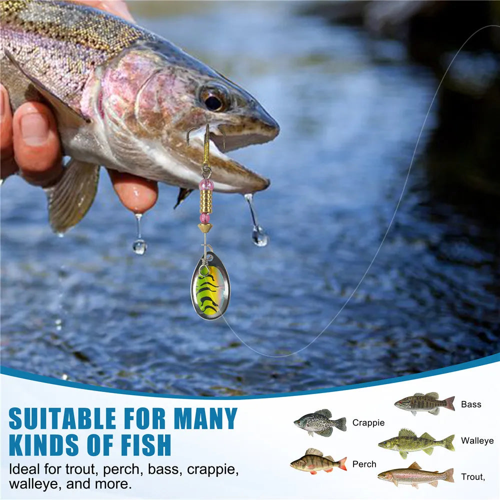 5/10/16Pcs Spinner Fishing Lures Set
