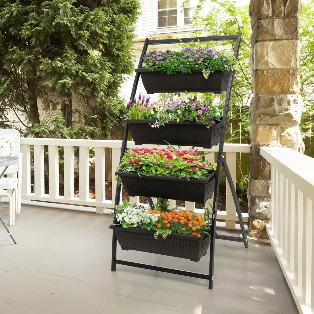 Giantex Vertical Raised Garden Bed with Containers & Drainage (Set of 2)