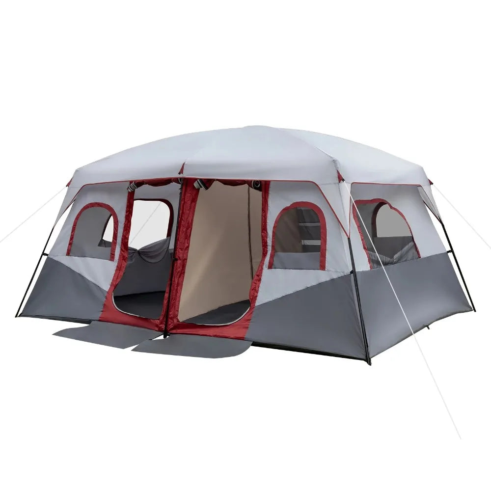 10-Person Family Camping Tent with 2-Room Divider