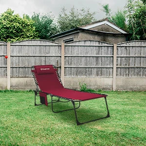 KingCamp Rollaway Folding Lounger with Pillow