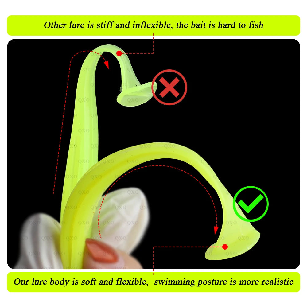 QXO Soft Worm Lures 10pcs Set