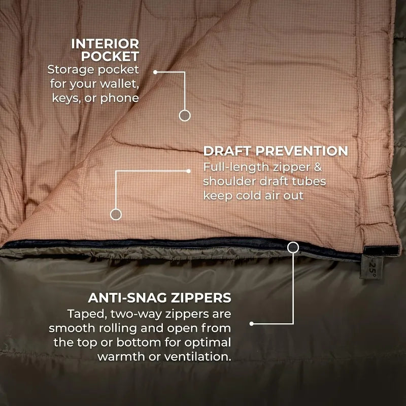 TETON Celsius XL All-Weather Sleeping Bag for Cold Weather