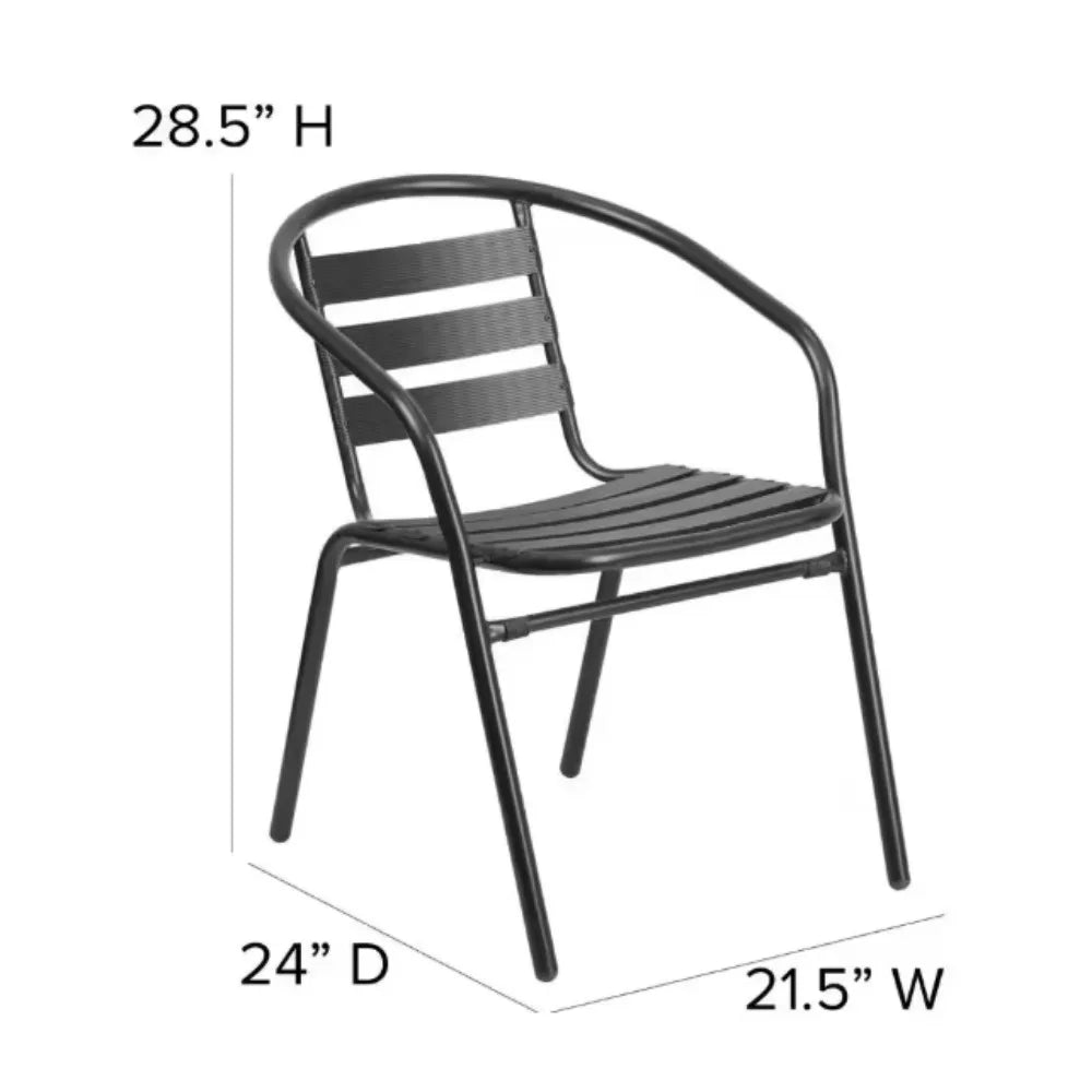 Aluminum Slat Back Outdoor Chairs